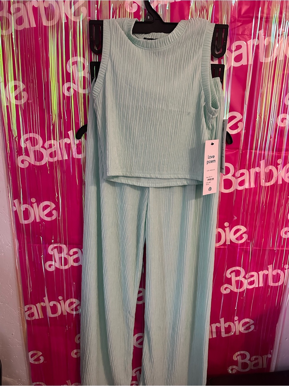 Mint Ribbed Sleeveless Jumpsuit
